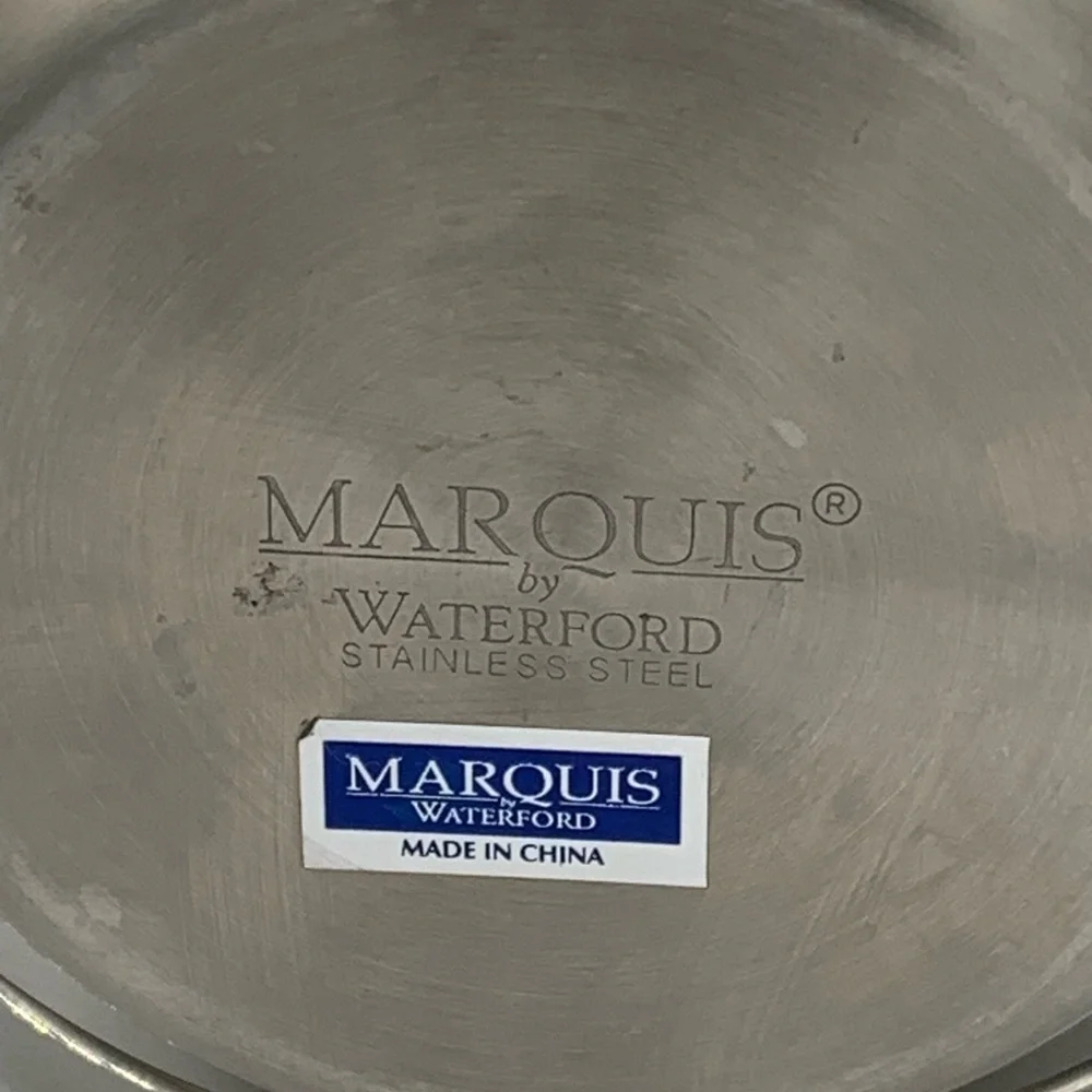 Vintage Waterford Marquis Stainless Steel Ice Bucket Original Sticker